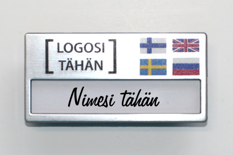 Hopea nimikilpi painatusmallilla