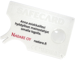 Nadare Oy:n merkkauksella oleva punkin irroitus kortti