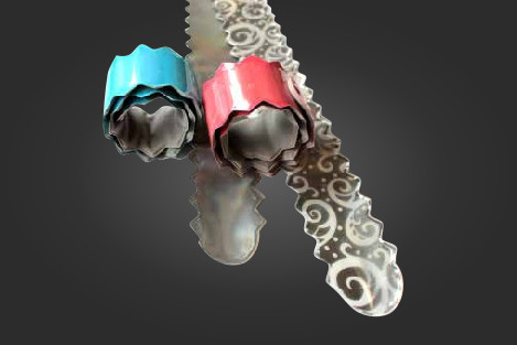 Erilaisia 350 mm sahalaitaisia jousiheijastimia