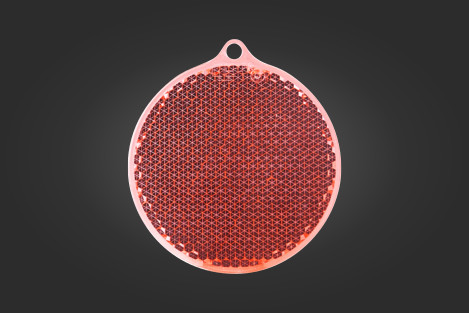 Punainen pyöreä prismaheijastin