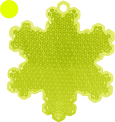 Keltainen lumihiutale heijastin