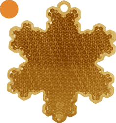 Oranssi lumihiutale heijastin