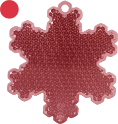 Punainen lumihiutale heijastin