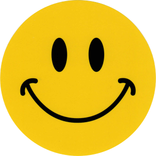 Keltainen hymyilevä hymiötarra