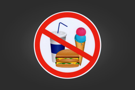 Kielletty syöminen ja juominen -kieltomerkki