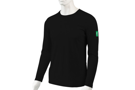 Miesten musta pitkähihainen t-paita