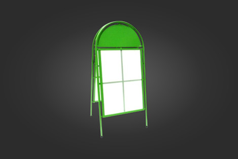 Vihreä kaarimallinen katuteline