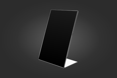 Liitutaulupintainen A4 kokoinen L-teline