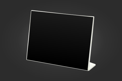 Liitutaulupintainen A4 kokoinen L-teline