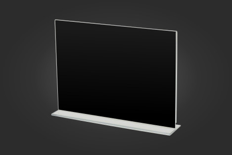 Liitutaulupintainen A4 kokoinen T-teline