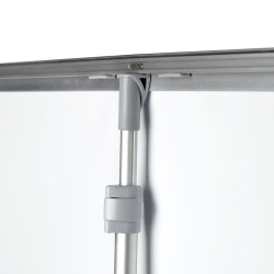 Compact Roll up -telineen tukikepin kiinnitys ylälistaan