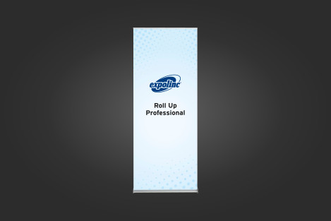 850 mm leveä Roll Up -teline