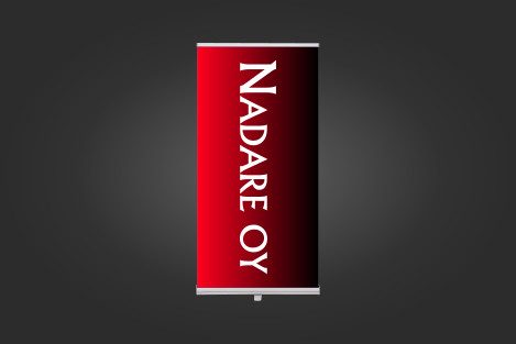 1000 mm leveä Roll Up -teline