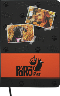 Musta A5 Pörö Pet -muistikirja