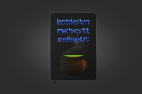 Musta Kotikokin mehevät reseptit -muistikirja
