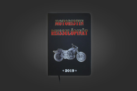 Musta Motoristin reissulöpinät 2019 -muistikirja