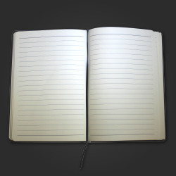 Pocket muistikirja avattuna